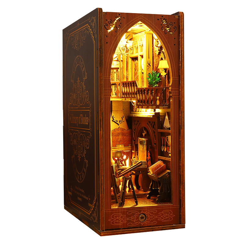 Diy Wooden Book Nook Kit Shelf Insert - Creative DIY Wooden Book Nook Shelf