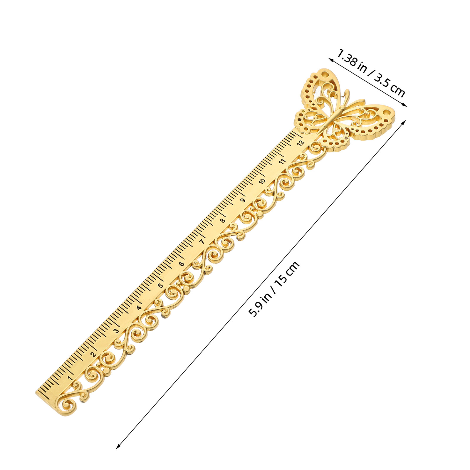 Alloy Bookmark Ruler Hollow Me - огляд і ціна Stationery Books