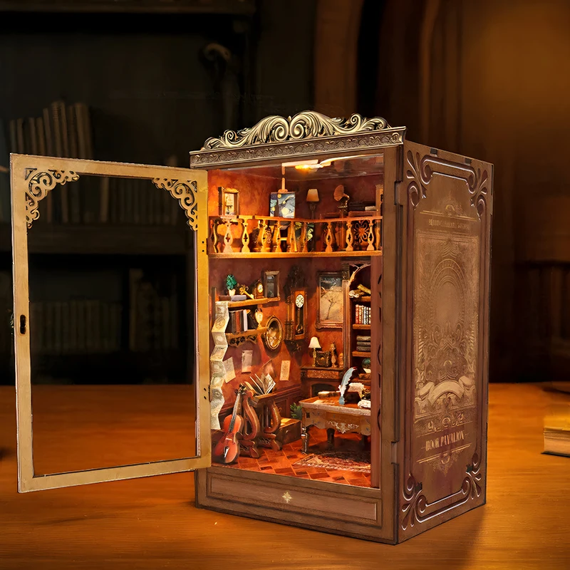 DIY Book Nook Shelf Insert Tim - огляд і ціна Diy Wooden Book Nook Kit Shelf Insert