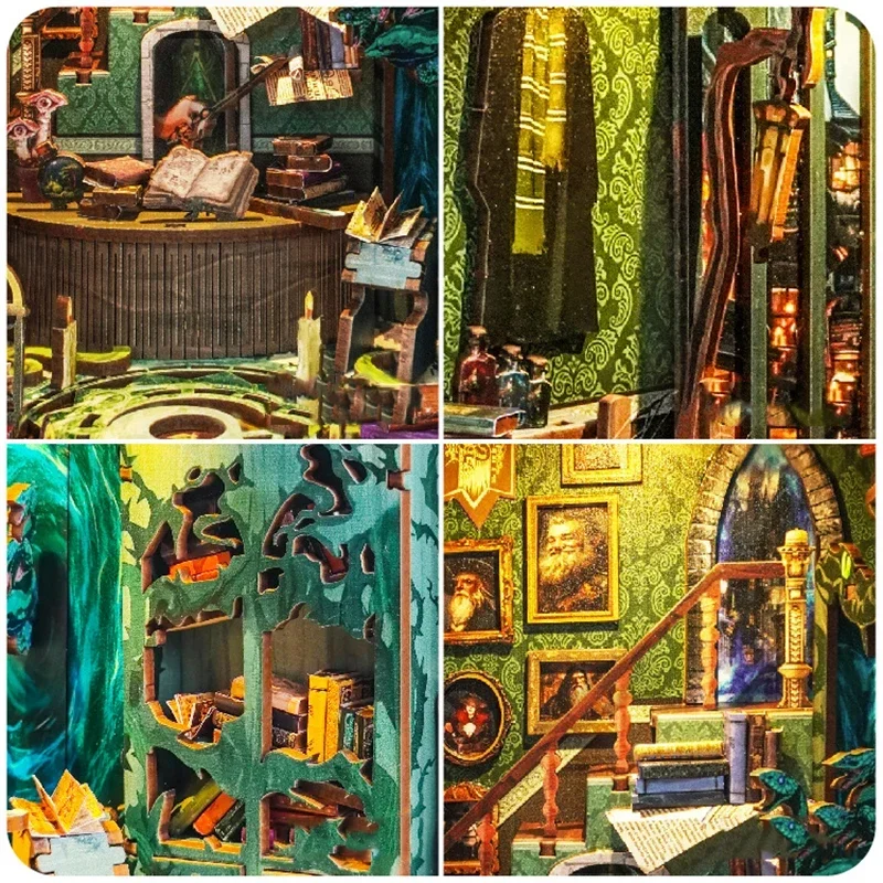 Miniature Model Kits DIY Woode - огляд і ціна Diy Wooden Book Nook Kit Shelf Insert
