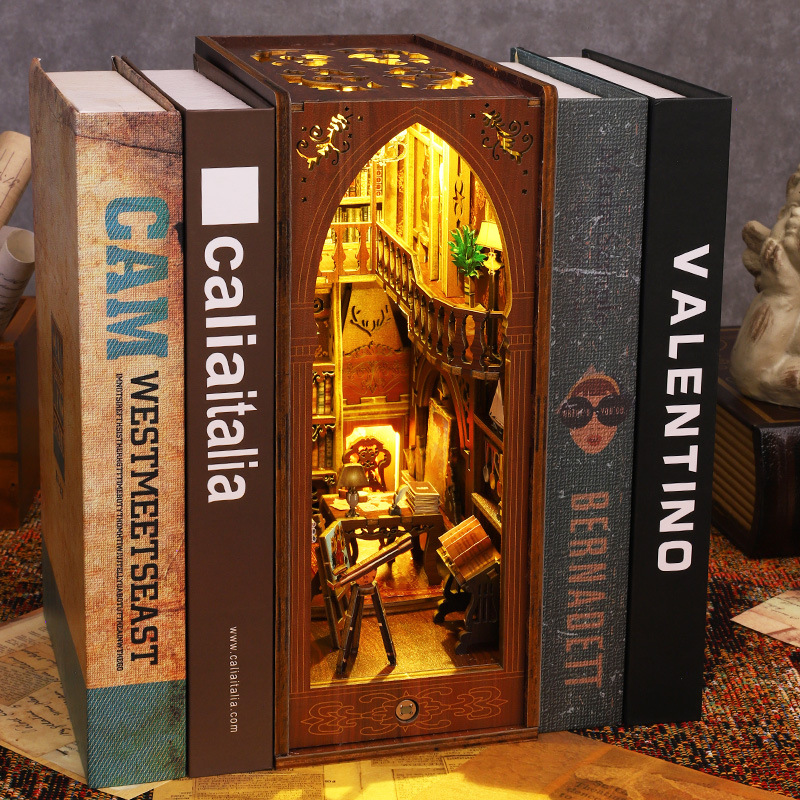 Creative DIY Wooden Book Nook  - огляд і ціна Diy Wooden Book Nook Kit Shelf Insert
