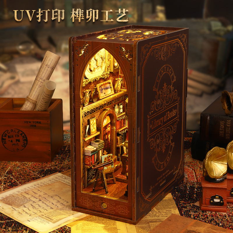 Creative DIY Wooden Book Nook  - огляд і ціна Diy Wooden Book Nook Kit Shelf Insert