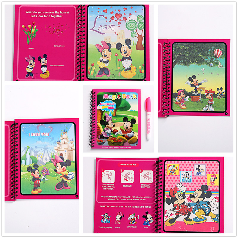 Disney Minnie Mickey water pai - огляд і ціна Reusable Water Magic Coloring Book