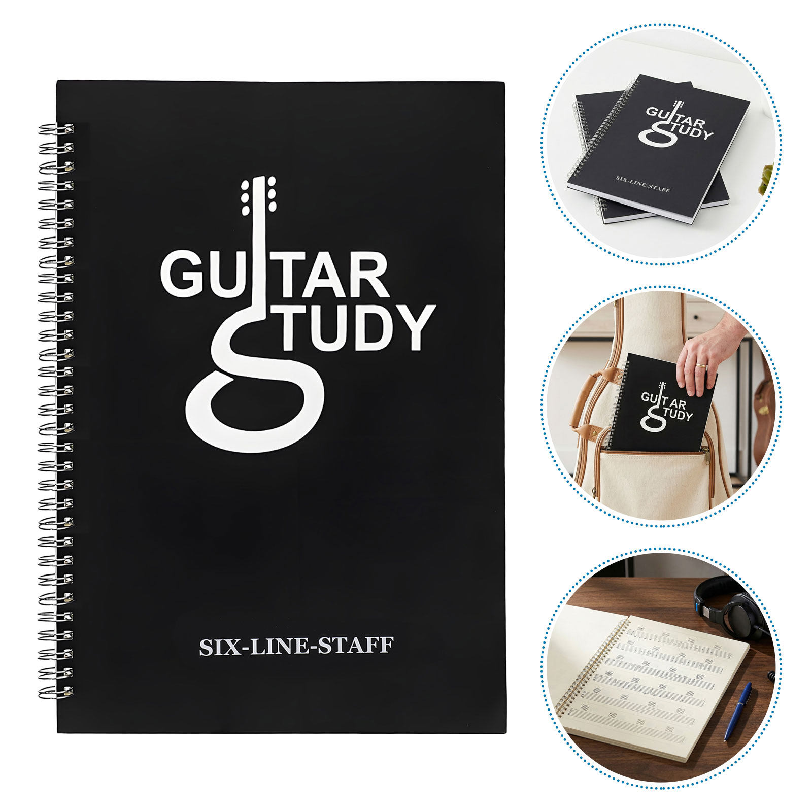 2Pcs 6 String Guitar Tablature - огляд і ціна Blank Sheet Music Notebook