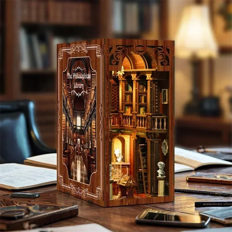 The philosophical Library Casa - огляд і ціна Diy Wooden Book Nook Kit Shelf Insert